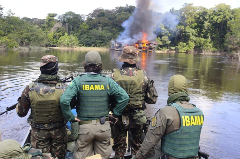 Vale do Javari (AM): Ibama, Forças Armadas, PF e Funai neutralizam 50 dragas do garimpo ilegal